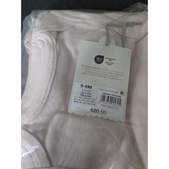 2x CLOUD ISLAND Oeko-Tex Girls 0-6 Months 6 Pack Original Bodysuit 12 TOTAL - Picture 5 of 6